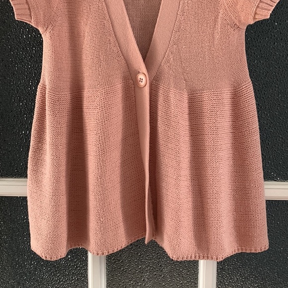BCBGMAXAZRIA Pink Knit Tee Cardigan (S) - Picture 5 of 8